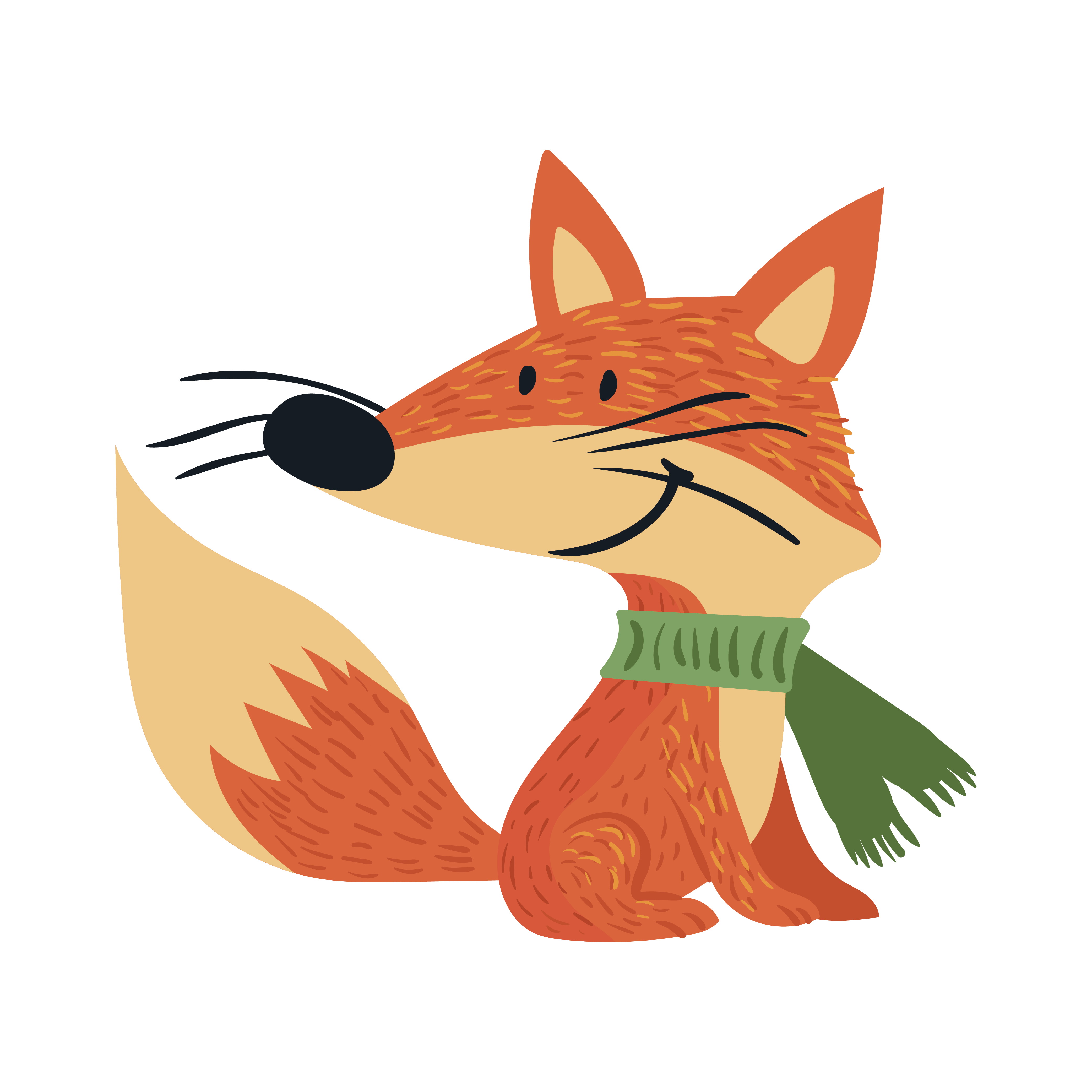 卡通手绘-卡通可爱狐狸动物-好图网